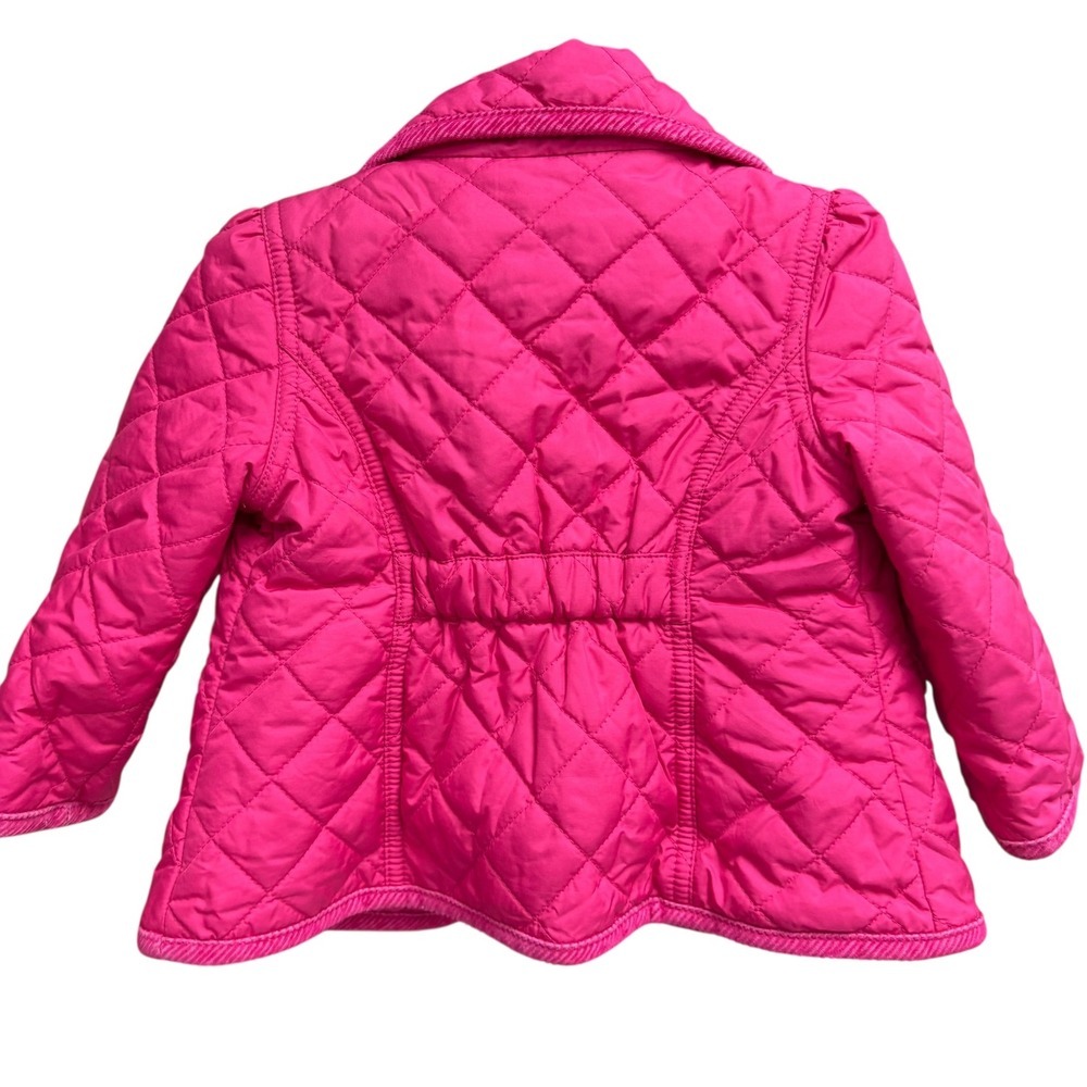 Ralph Lauren Hot Pink Quilted Barn Jacket Preppy Classic Girls 18M - Picture 2 of 7